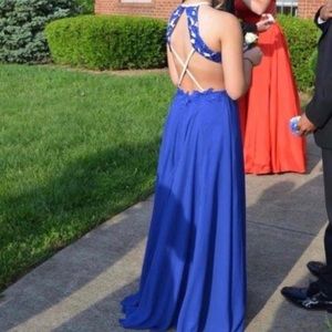 Royal blue prom dress